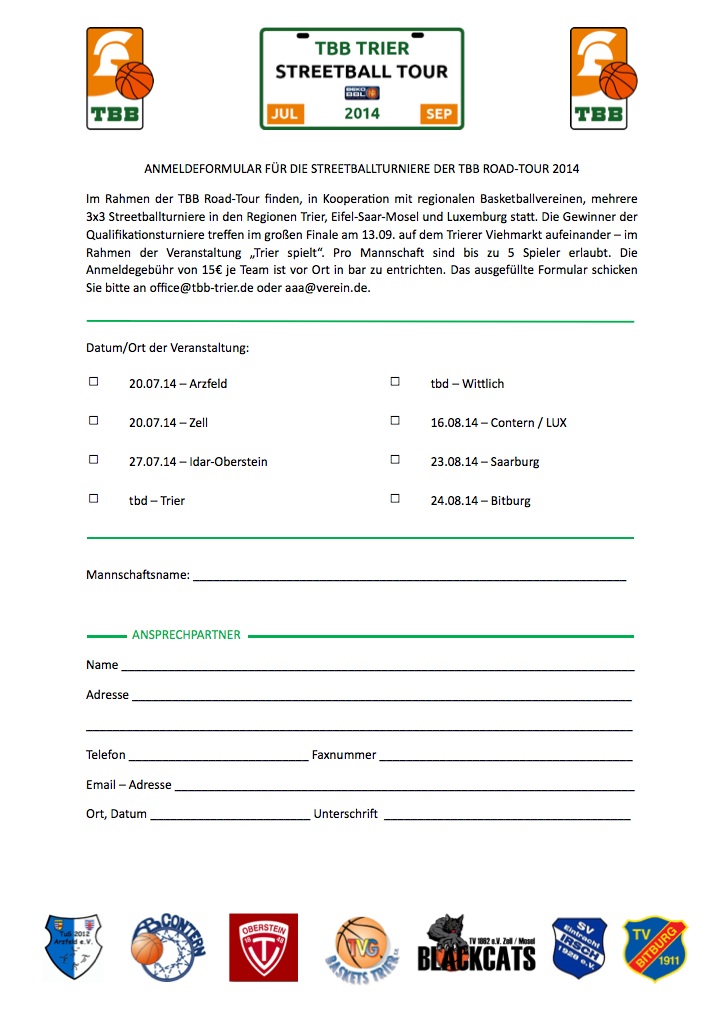 Anmeldung f&uuml;r 2014